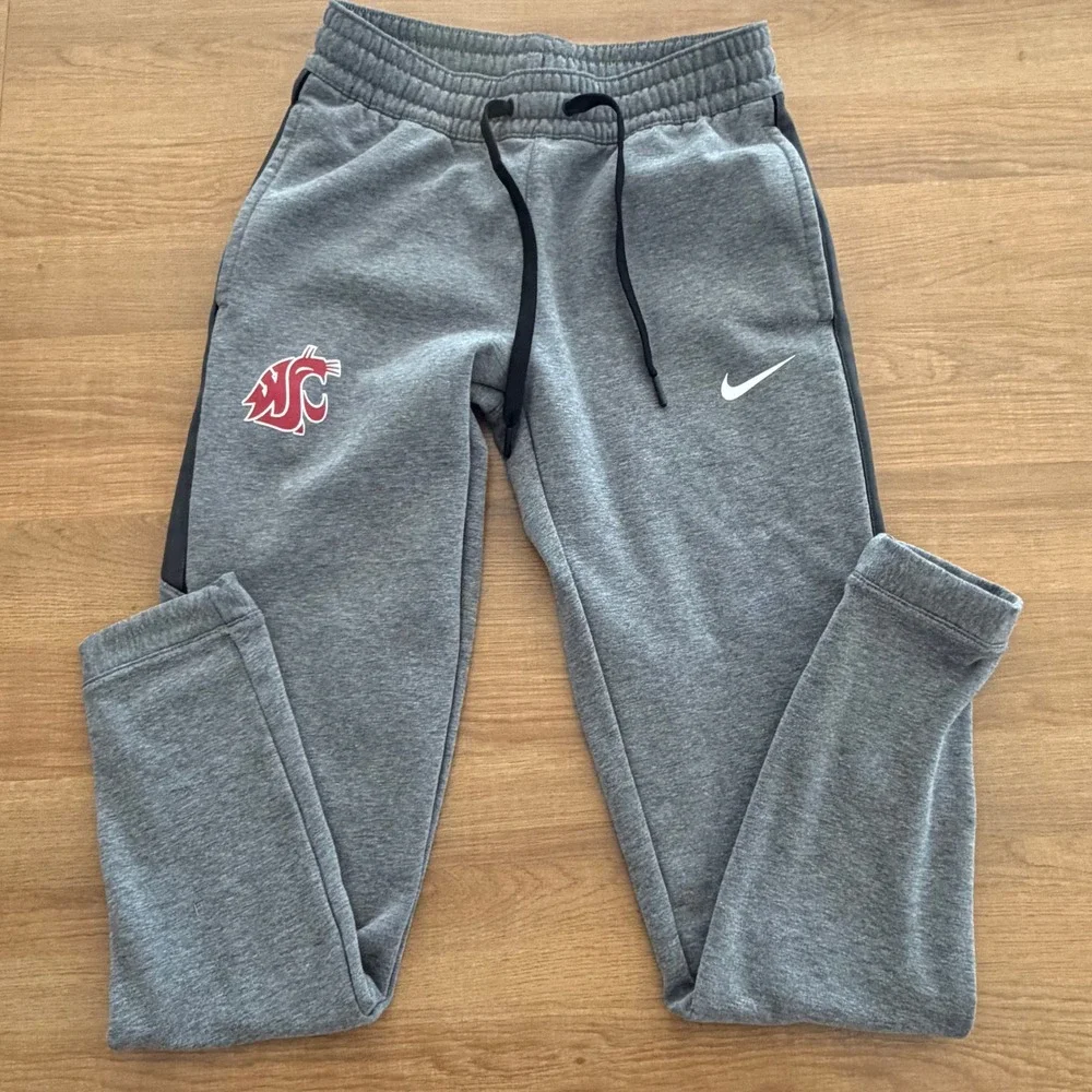 Nike Therma-FIT Washington State WSU Cougars Joggers Mens Small Gray Sweatpants